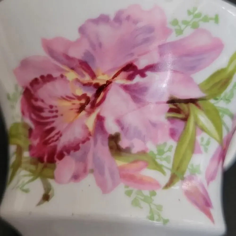 Vintage MCM 1960s Windsor Bone‎ China Tea Cup and Saucer England Gold Trim